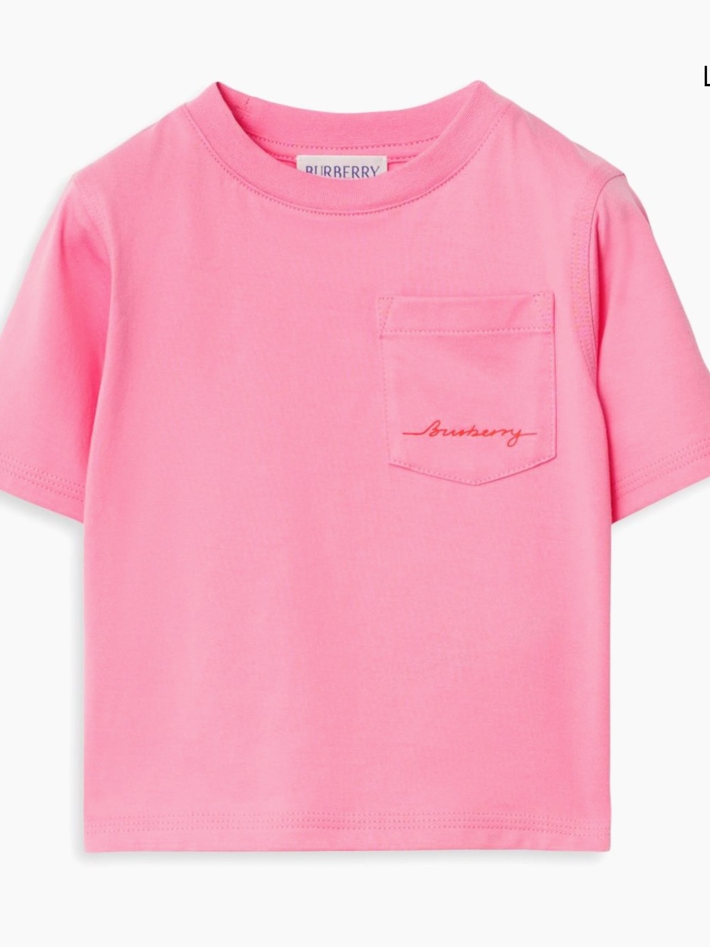 Burberry Pink Script Logo Athletic Shorts